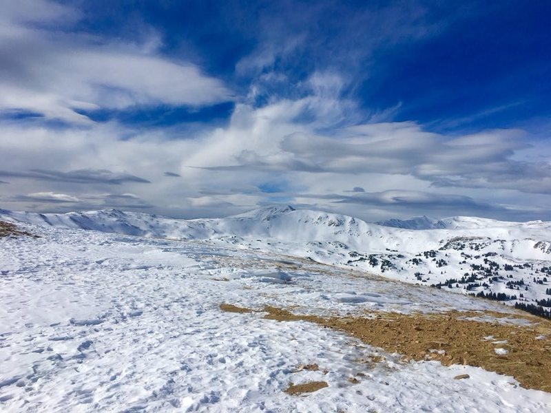 snow and ice on trail - Mt. Sniktau