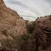 One of the many canyons that can be found in the Calico Hills.