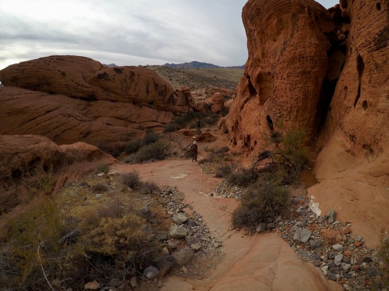 The rock formations along the trail are stunning.