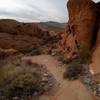 The rock formations along the trail are stunning.