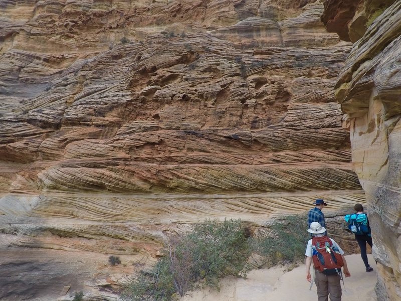 The striations and grooves in the rocks are very neat.