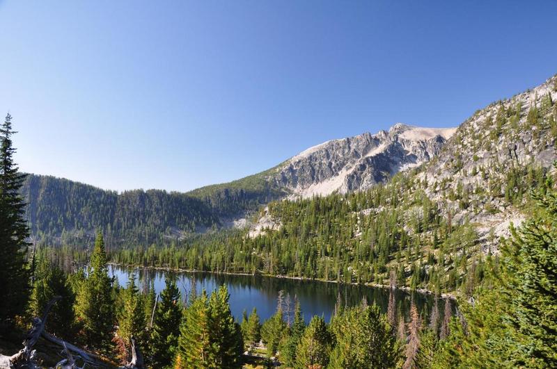 Four points lake, I am bushwacking out over ridge towards remmel instead of following trail