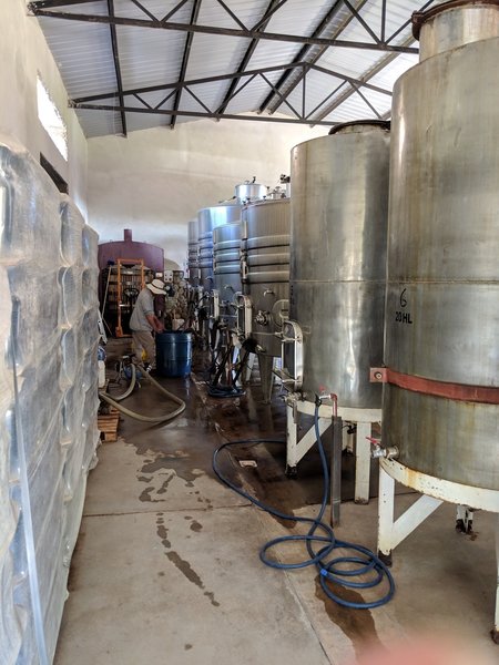 Fermenting tanks at Taquil.