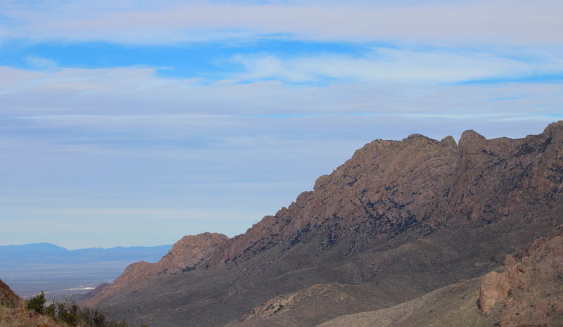 Looking north towards Ice Canyon and Dripping Springs.