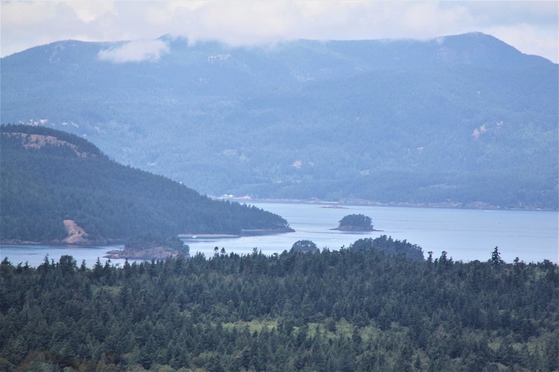 Cypress Island, Cone Islands, Mt. Constitution from atop Guemes Mountain.