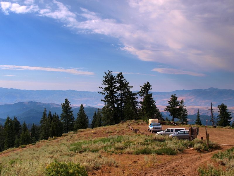 Looking south toward the trailhead parking lot