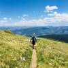 Beginning the long and switchback-filled hike to the bottom of Notch Mountain.