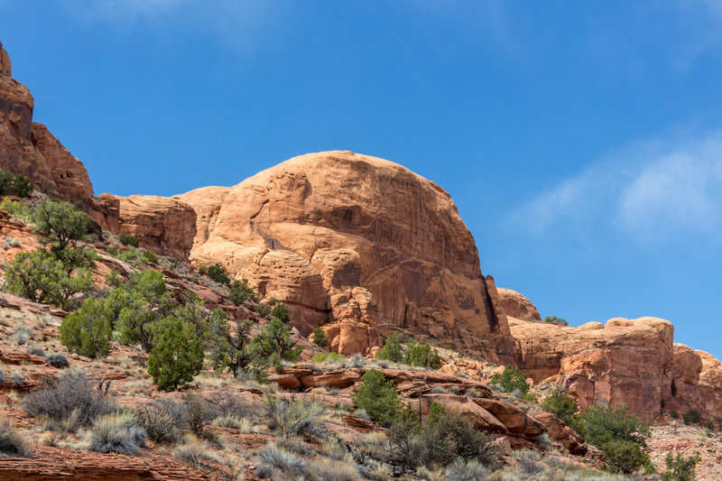 Rock formation at the confluence of Horse Canyon and Little Death Hollow