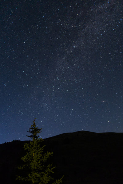 One of my favorite parts of backpacking is getting out and seeing the milkyway in the night sky. This was less than a mile from Canada during a recent trip to the pasayten wilderness.