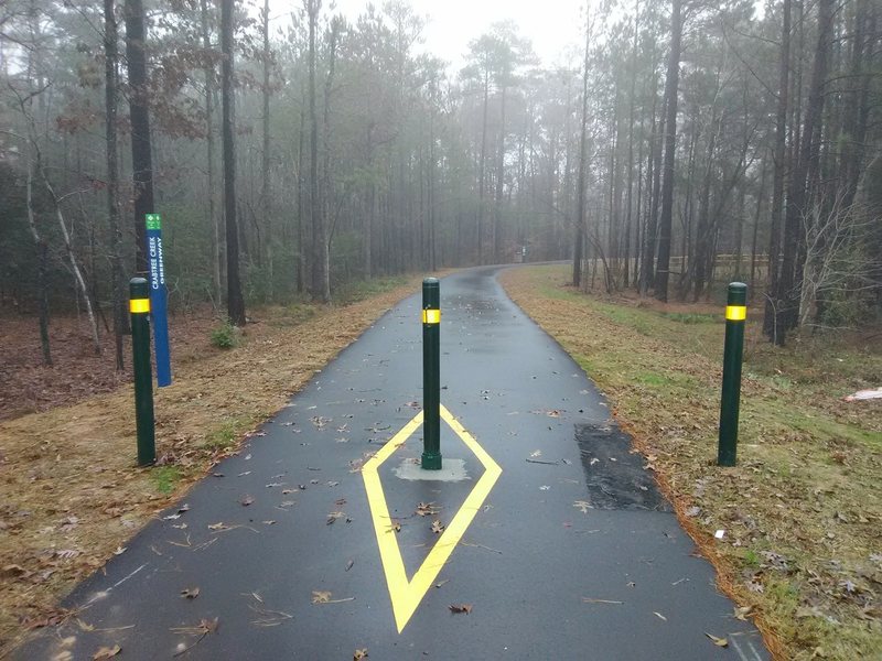 Trailhead of Crabtree Creek at Evans Road