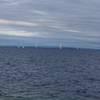 View of Mackinac Bridge from island.