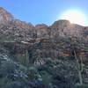 View heading up canyon - looking east.