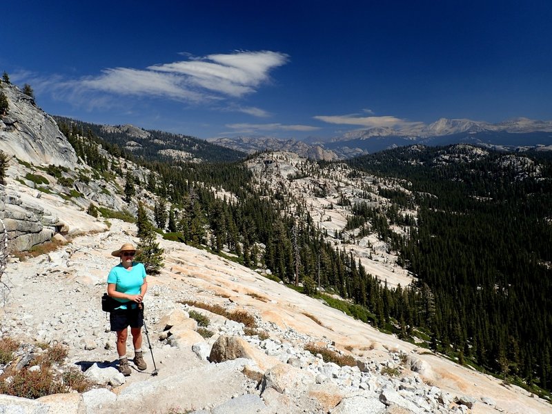 On the trail to May Lake