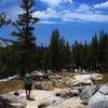 Climbing toward Vogelsang High Sierra Camp