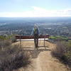 One of several benches along the Bailey Canyon Trail offering views of the San Gabriel Valley to the ocean.