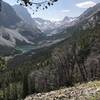 Overlooking first and second rock lakes from the lake fork of rock creek trail.