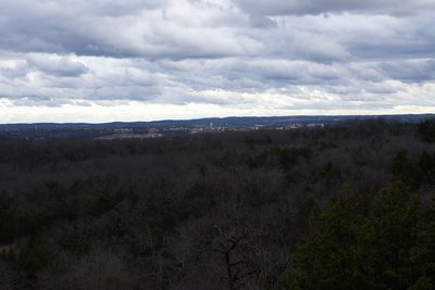 Off to the right side of the Glade Trail, you get views of the Branson area and surrounding hills.