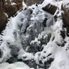 Heughs Canyon Waterfall, mostly frozen in January, 2019.