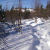 Snowshoe Trail E1 showing Aspen Lookout in the background.