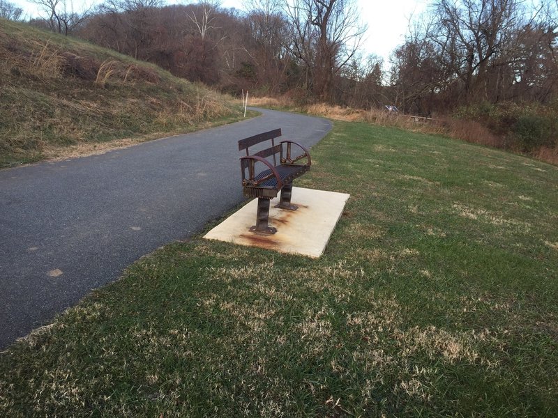 A bench on Auburn Valley Trail.