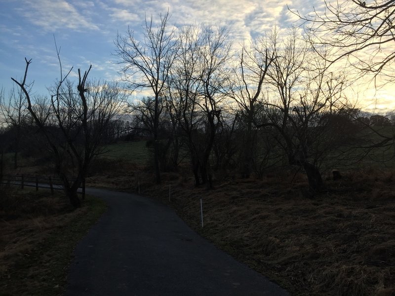 Auburn Valley Trail in winter.