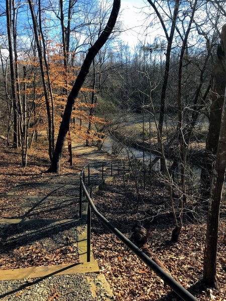 Canoe put in on the trail