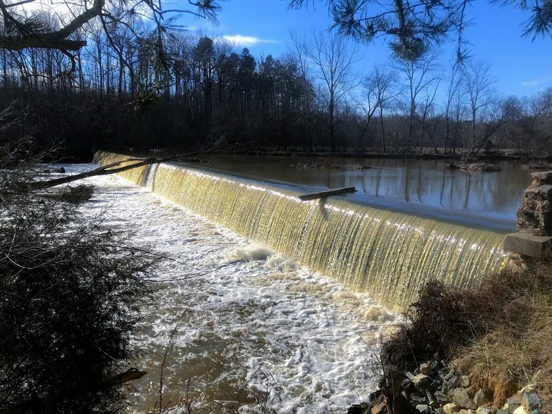 Waterfall along the river