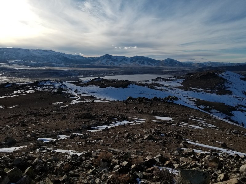 Looking west from Granite Peak to White Lake and Bordertown.