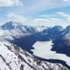 View from the Pepper Peak summit looking southeast toward Eklutna Lake and Bold Peak