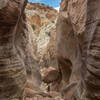 Some boulders are very inconveniently in the way as you get through Cottonwood Wash.