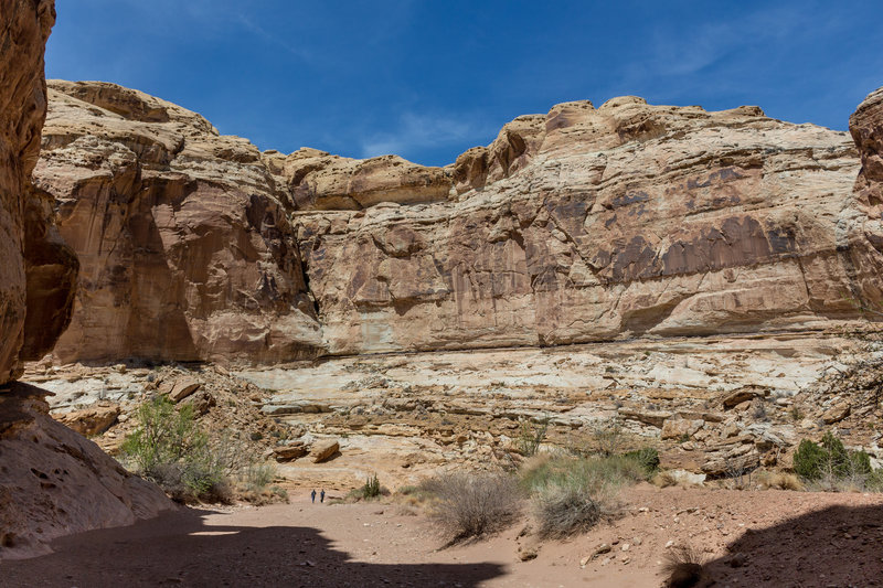 The sheer scale of the Little Wild Horse Canyon is very impressive. Can you spot the two people in the wash?