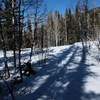 Snow shoeing up the Cross Creek Trail.