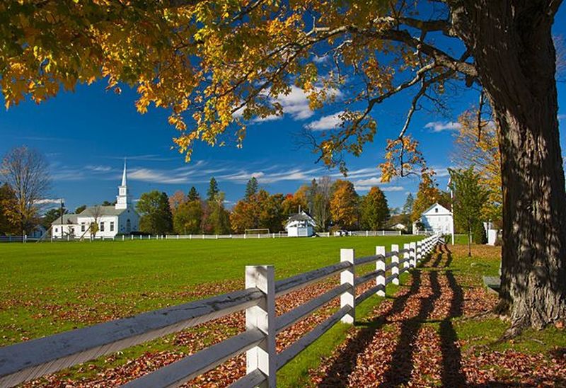 The green at Craftsbury Common and Sterling College