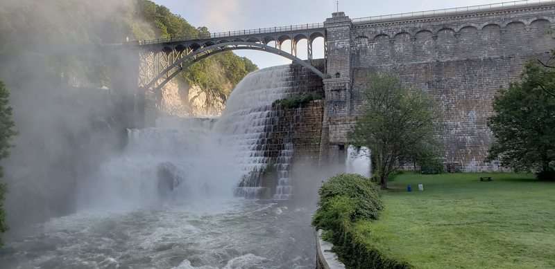 Croton Dam spillway from Croton Point Park