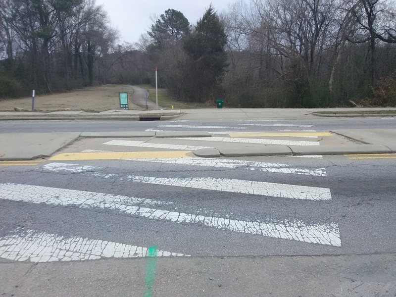 Trail crossing Garner Rd