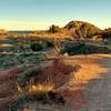 On the Palo Duro Canyon rim, approaching views overlooking the canyon, on Triassic Trail.