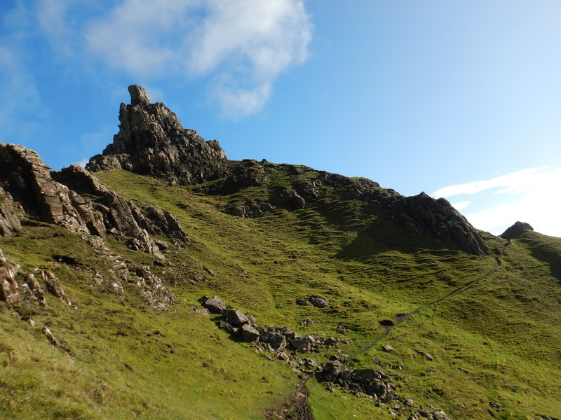 Quiraing climbing towards the Needles