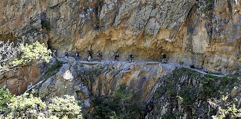 Rock mountain path