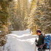 Sun and snow while skiing. What could be better?