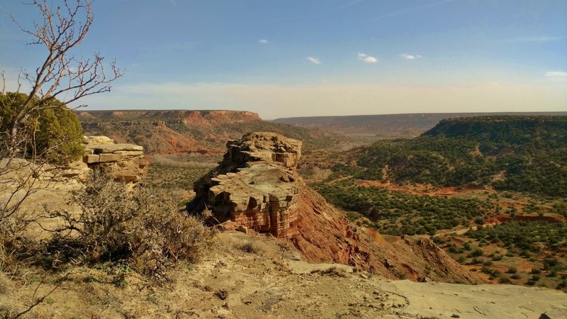 Goodnight Peak at the end of a ridge, overlooks Palo Duro Canyon.