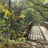 A bridge at Seven Mile County Park on a fall afternoon.