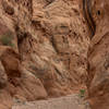 One of the narrower sections in Lower Muley Twist Canyon.