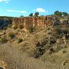 Top of Fortress Cliff from high on Rock Garden Trail.