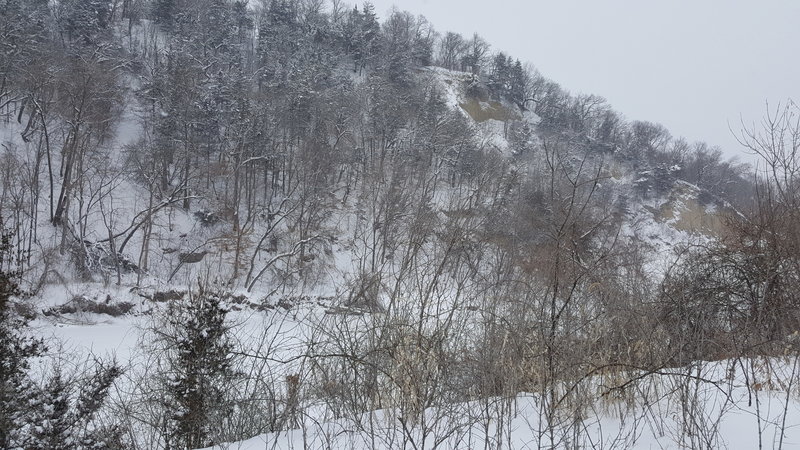 View of the LeSueur River from the trail.