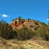 The cliff face at the end of Tub Springs Draw Spur.