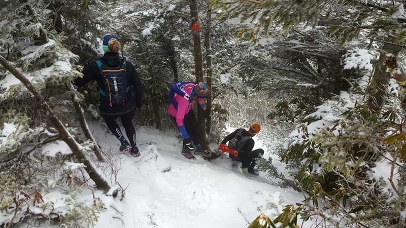 Running the Black Mountain Crest Trail is even more fun in the snow!