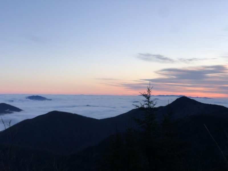 Sunrise on the top of Waterrock Knob