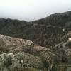 Back side of Inspiration Point from Mt. Lowe East Trail after Station Fire