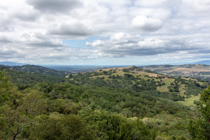 San Jose behind the hills from Chisnantuk Peak Trail