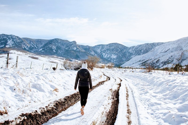 Little Goose Canyon Trail in the winter! Beautiful year round. Private land on both sides of the road so please stay on trail!